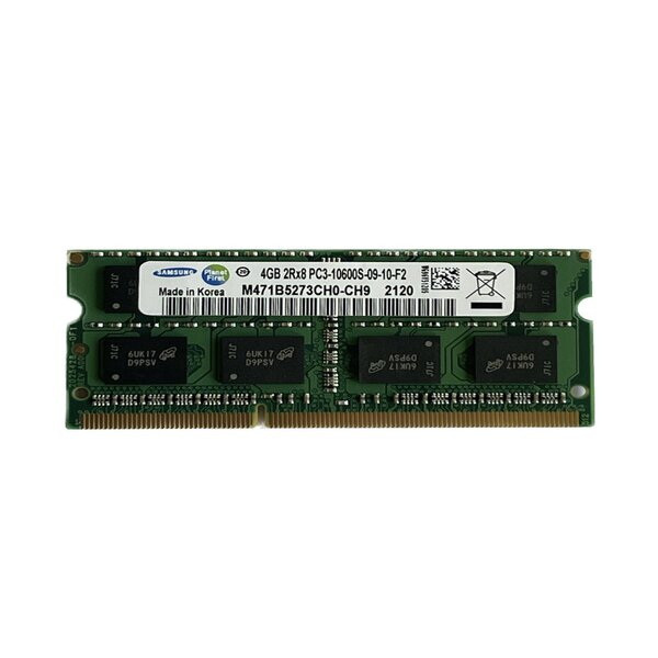 رم لپ تاپddr3 تک کاناله 1333 مگاهرتز cl9  سامسونگ مدل pc3-10600 ظرفیت 4 گیگابایت