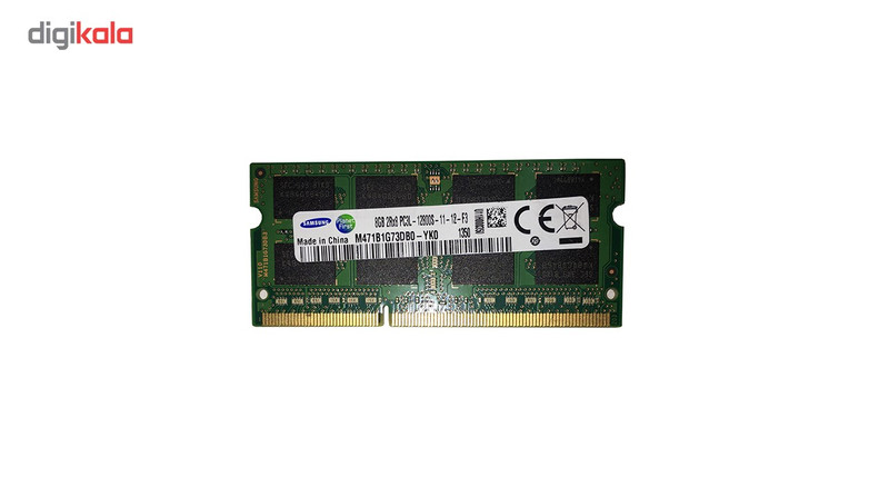 رم لپ تاپ سامسونگ مدل DDR3 12800s MHz PC3L ظرفیت 8 گیگابایت